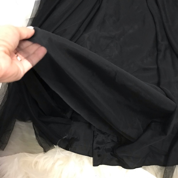 Aidan Mattox Silk-trim Gown Women's Black - Picture 3 of 8